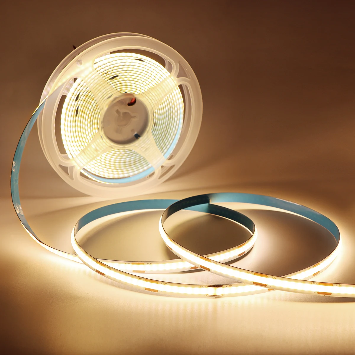 Tira de luces LED COB de 1-10M, 24V, regulable, Control remoto RF, 320LEDs/M, cinta DIY, retroiluminación para TV, espejo, iluminación decorativa para cocina y habitación