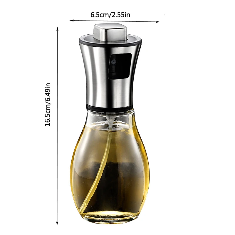 Olla pulverizadora de aceite, pulverizador de aceite para cocinar, botella pulverizadora, barbacoa, freidora de aire multifunción, olla de aceite para hornear de alta presión de vidrio