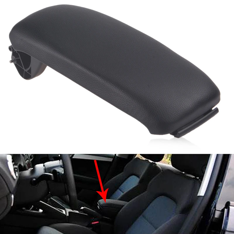 Tapa de reposabrazos consola central caja de almacenamiento tapa de cuero apto para AUDI A3 8P 2003 2004 2005 2006 2007-2012 accesorios negros para coche