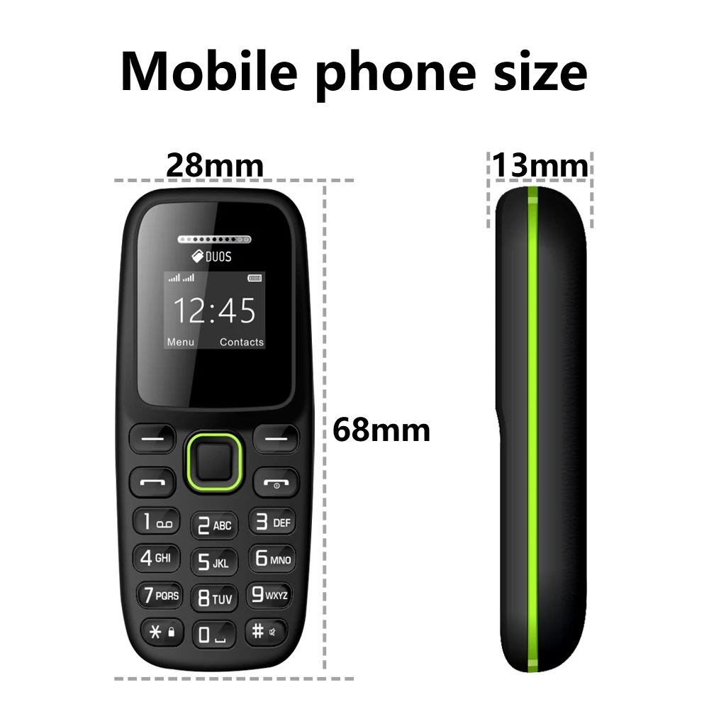 BM310 teléfonos móviles pequeños desbloqueados auriculares Bluetooth teléfono baja radiación grabación automática de llamadas Dual SIM teléfono celular pequeño