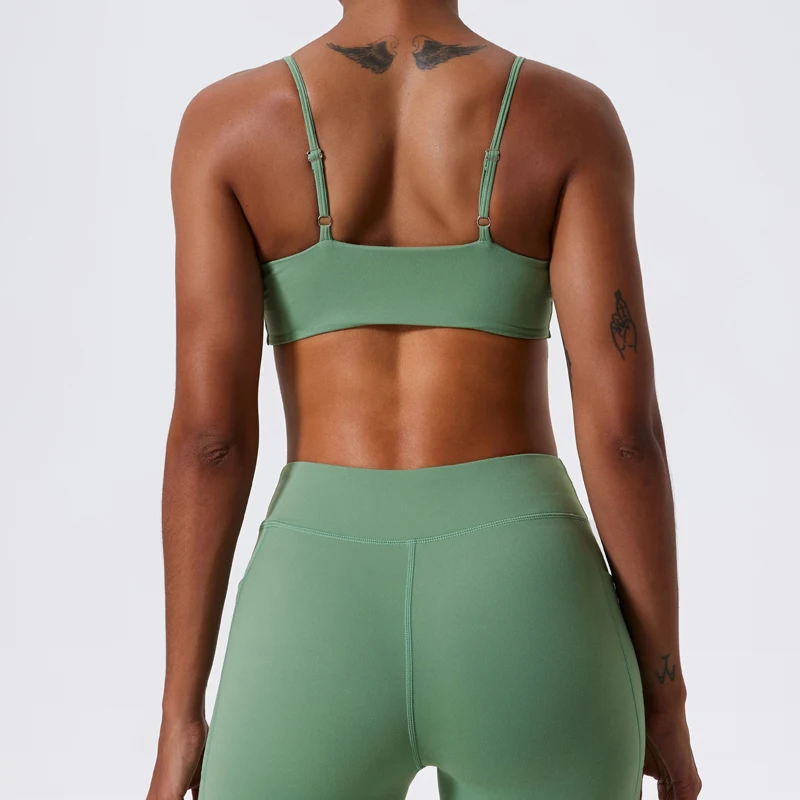 Nuevo sujetador deportivo push-up de verano para mujer, top transpirable y suave para yoga, top corto sin espalda para fitness, ropa interior de gimnasio, top corto para mujer