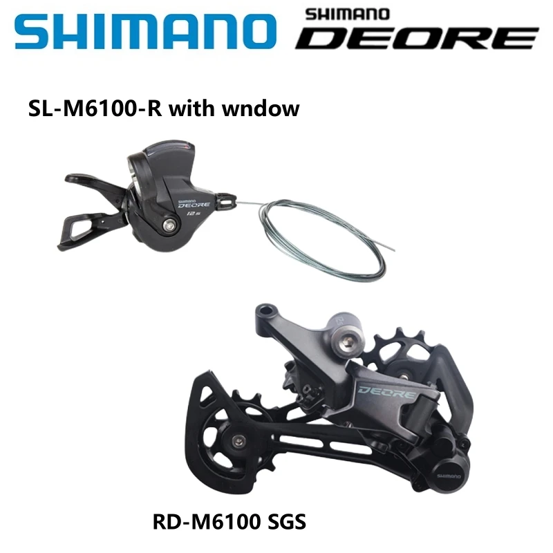 SHIMANO DEORE SL-M6100 derecha RD-M6100 SGS 12 velocidades Shifter desviador trasero Original para bicicletas de montaña MTB piezas de conducción