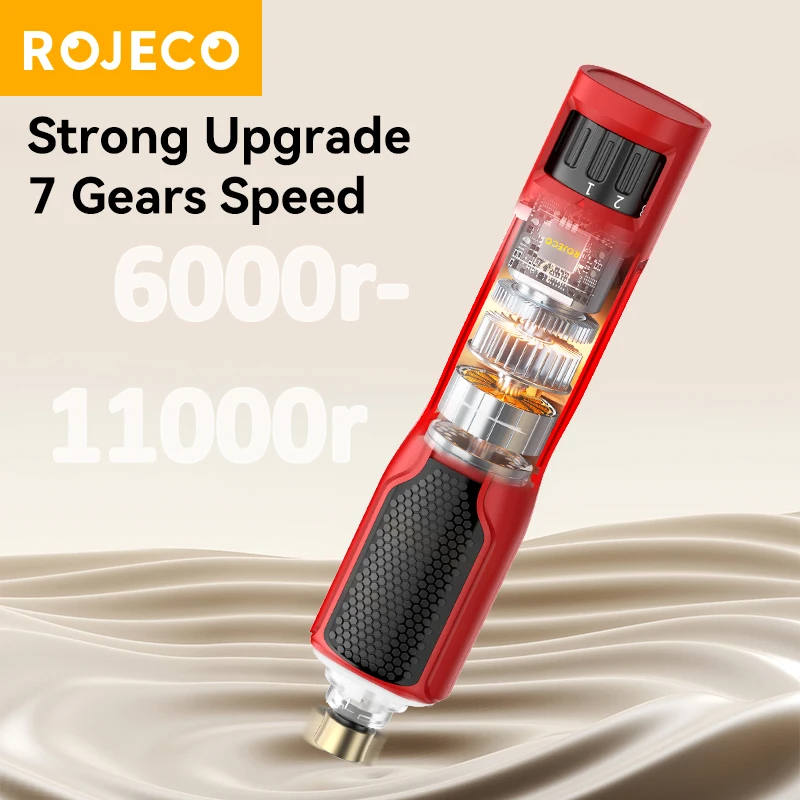 Cortauñas Eléctrico para Mascotas ROJECO, Recargable, con Luz LED, 7 Velocidades Ajustables, para Perros y Gatos