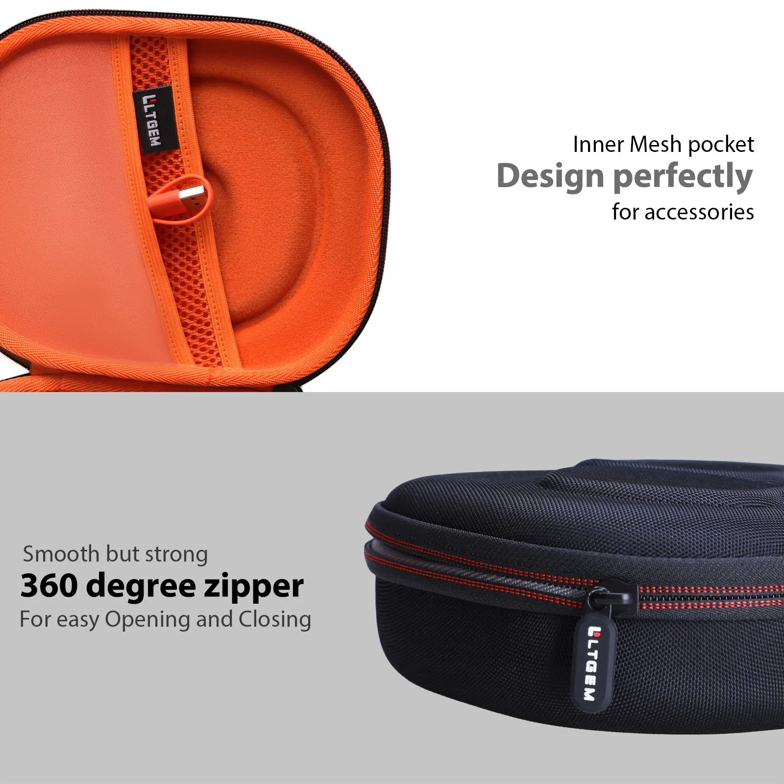 LTGEM-funda rígida EVA para auriculares inalámbricos JBL Live 770NC/660NC/650BT/400BT/500BT y JBL Tune 770NC/710BT/720BT/760NC, Bluetooth