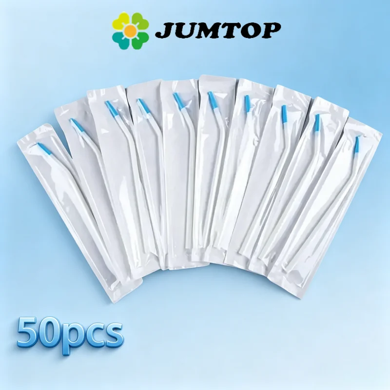 JUMTOP 50 Piezas Puntas de Succión para Aspirador Quirúrgico Dental, Expulsor de Saliva