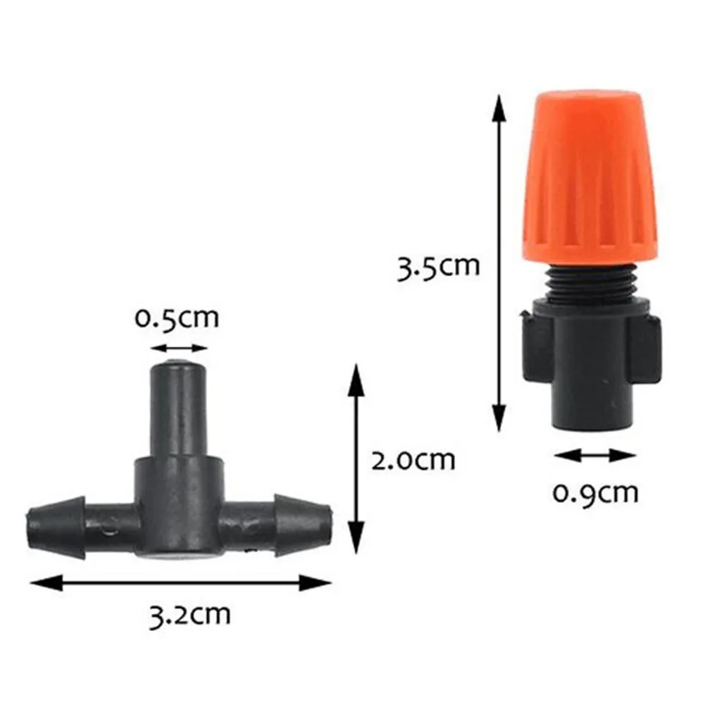 50 Uds Micro sistema de riego por goteo ajustable aspersores emisores goteros boquilla de riego de jardín gotero ajustable