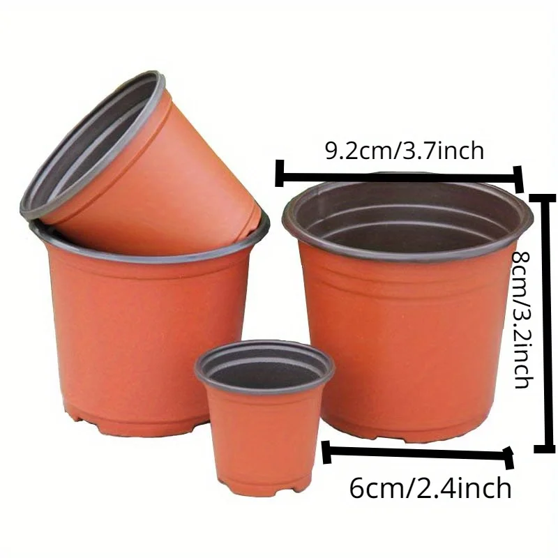 Paquete de 50 macetas para vivero estilo Americana: contenedores versátiles para plántulas interiores/exteriores, duraderos y decorativos
