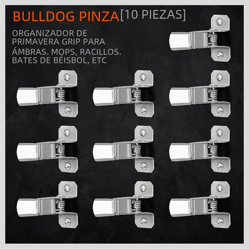 Paquete de 10 Soportes para Palas, Organizador de Herramientas de Jardín para Montar en la Pared, para Garaje, Cobertizo, Ganchos de Almacenamiento