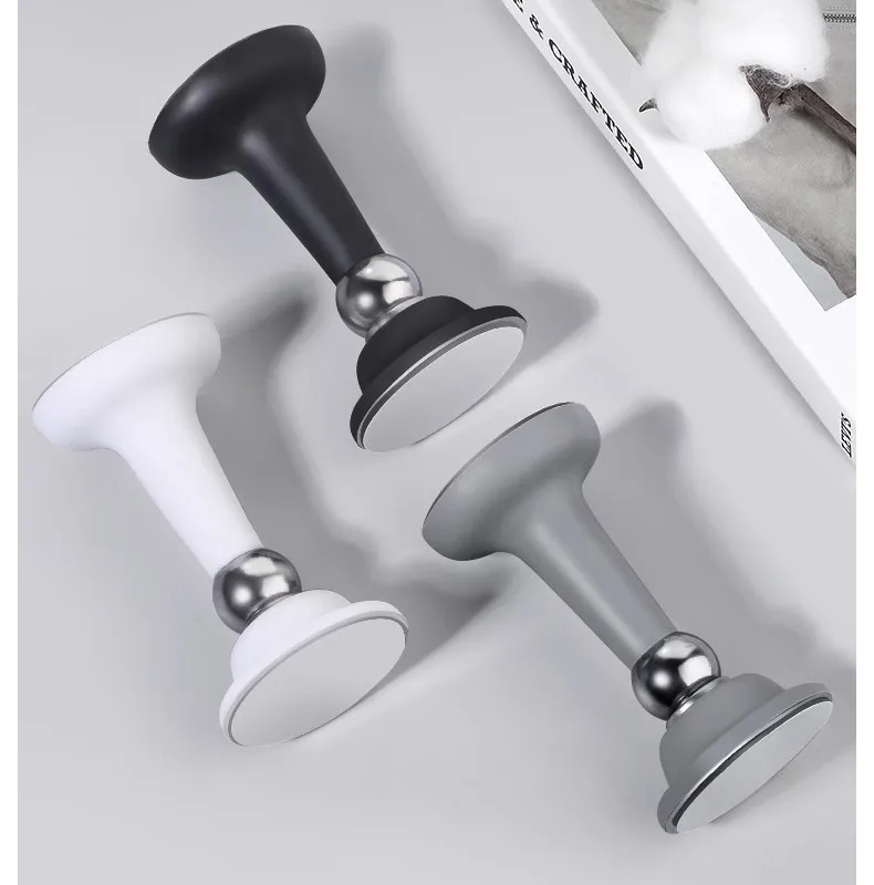 Tope de puerta sin perforación, soporte magnético de silicona para puerta, tope de puerta anticolisión, tope de puerta magnético para dormitorio, fijador de puerta de casa
