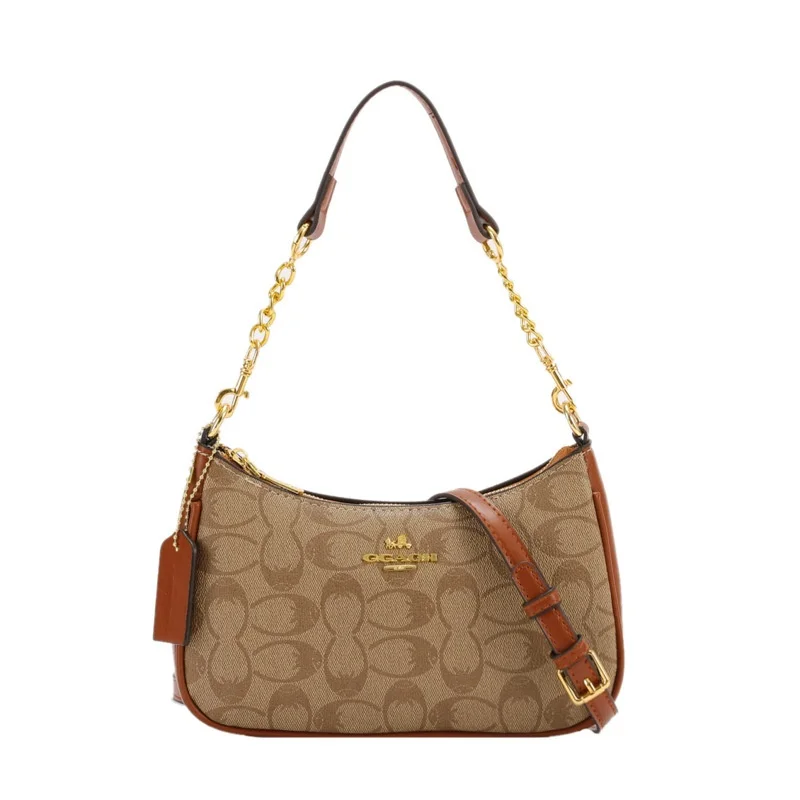 Bolso de hombro de alta gama para mujer, bolso cruzado clásico vintage para mujer, elegante bolso bandolera de cuero de diseñador para mujer