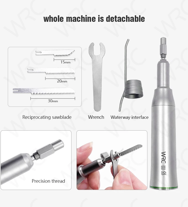 Sierra de mano para cirugía oral dental, para implantología, con hoja de sierra recíproca, para reducción ósea, accesorios de odontología