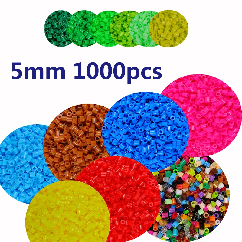 Cuentas fusibles 1000 Uds. Rompecabezas de píxeles 3D de 5MM cuentas de hierro Artesanías hechas a mano decoración DIY hacer rompecabezas juguete cuentas de fusión de alta calidad