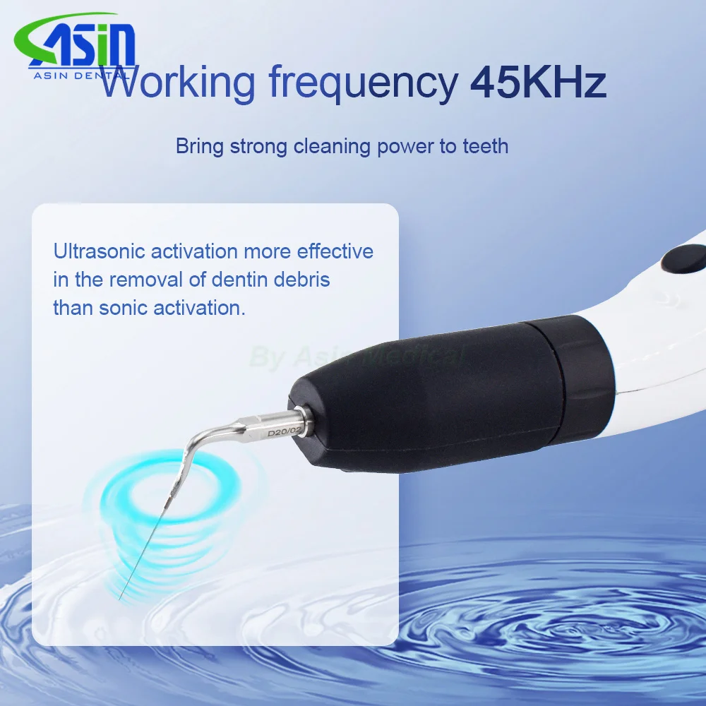 DEASIN Dental Endo Ultra activador Endo irrigador pieza de mano con 6 puntas 40-50Khz 1500mAh activador ultrasónico inalámbrico