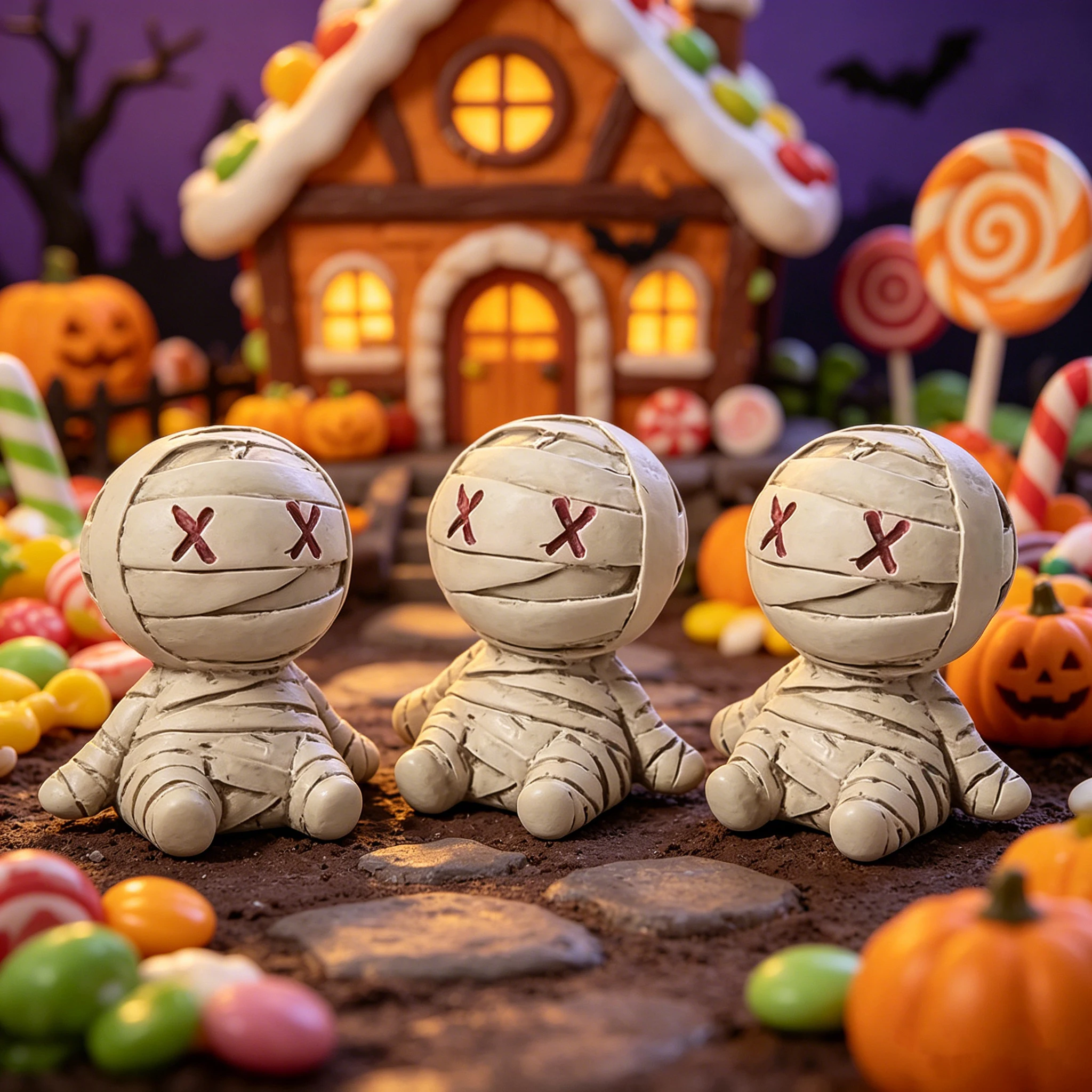 10 Piezas de Mini Figuras de Resina de Momias, Pequeñas Estatuas de Muñecas Momia, Adornos para Micropaisajes, Decoración de Escritorio para Fiesta de Halloween