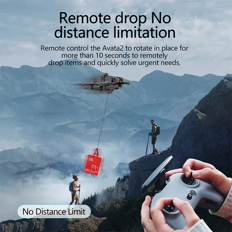 Sistema Airdrop de 12KM para DJI Avata 2, accesorios para drones, lanzador, dispositivo de transporte de gotero de carga útil