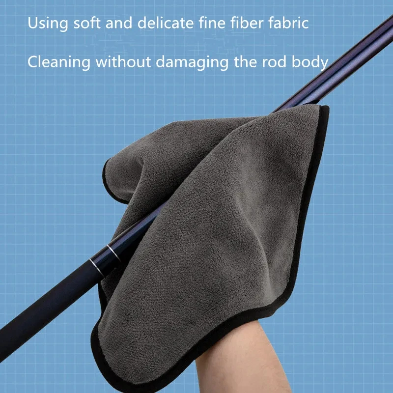 Toalla de Pesca de Microfibra Gruesa para Exteriores, Toalla de Limpieza de Manos Súper Absorbente y Antiadherente, Accesorios de Pesca