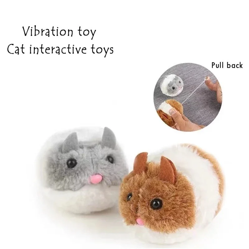 Nuevo juguete de ratón mecánico de simulación, volteá alrededor de correr, hámster de peluche, mascota, gatito, ratón de peluche de seguridad, juguete para regalo interactivo