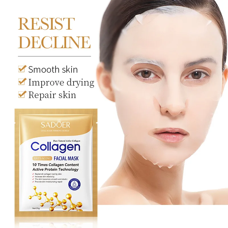30 mascarillas faciales de colágeno, paquete de mascarillas antienvejecimiento e hidratantes, hidratación profunda, mejora la piel seca, suaviza y repara la piel, mascarillas faciales diarias para todo tipo de piel