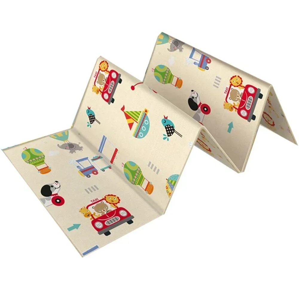 Manta plegable para niños, alfombra de espuma XPE para juegos de bebés, suelo suave, almohadilla para gatear, juguetes para niños, alfombra plegable para actividades de juego con bolsa