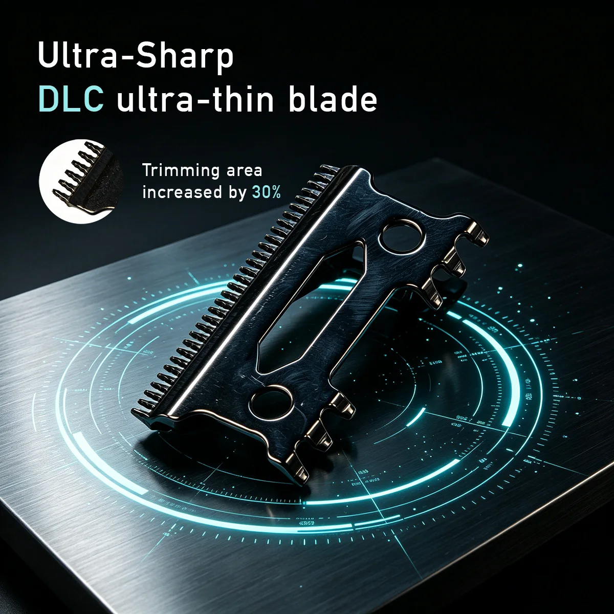 Cuchilla de Repuesto Profesional 808S Fade Blade con Dientes Ultra Largos Móviles para Cortapelos BRDCLIP Compatible con Múltiples Cortapelos