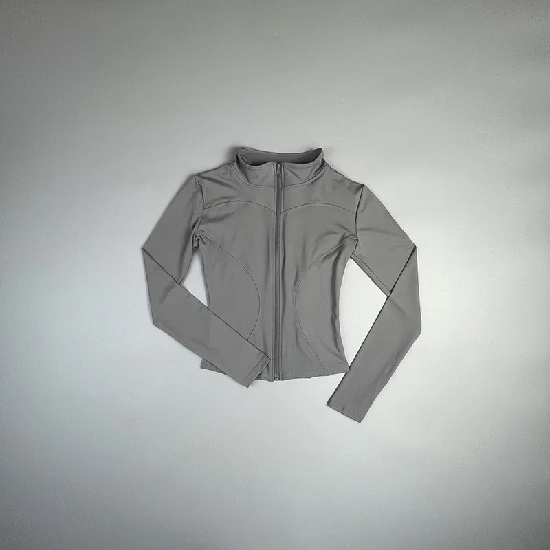 2025 nuevo abrigo de Yoga chaqueta deportiva corta ropa de Fitness para mujer adelgazante esculpir el cuerpo chaqueta de Yoga con cremallera