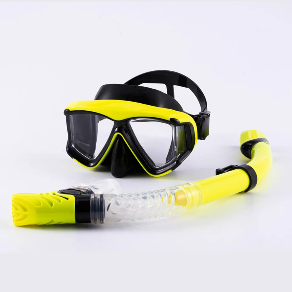 Juego de snorkel óptico para miopía, máscara de buceo, gafas de natación para miopía, vista panorámica, vista amplia, adultos y jóvenes-1,0 a-6,0