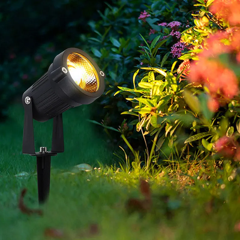 Lámpara LED para césped de jardín, foco impermeable AC220V, 110V, 7W, 5W, piezas, para exteriores, IP65, 10 DC12-24V