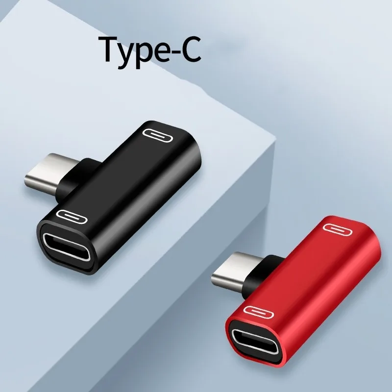Divisor USB C tipo C macho a adaptador hembra doble tipo C 2 en 1, convertidor de cargador de auriculares para teléfono, puerto tipo C, 2/1 Uds.