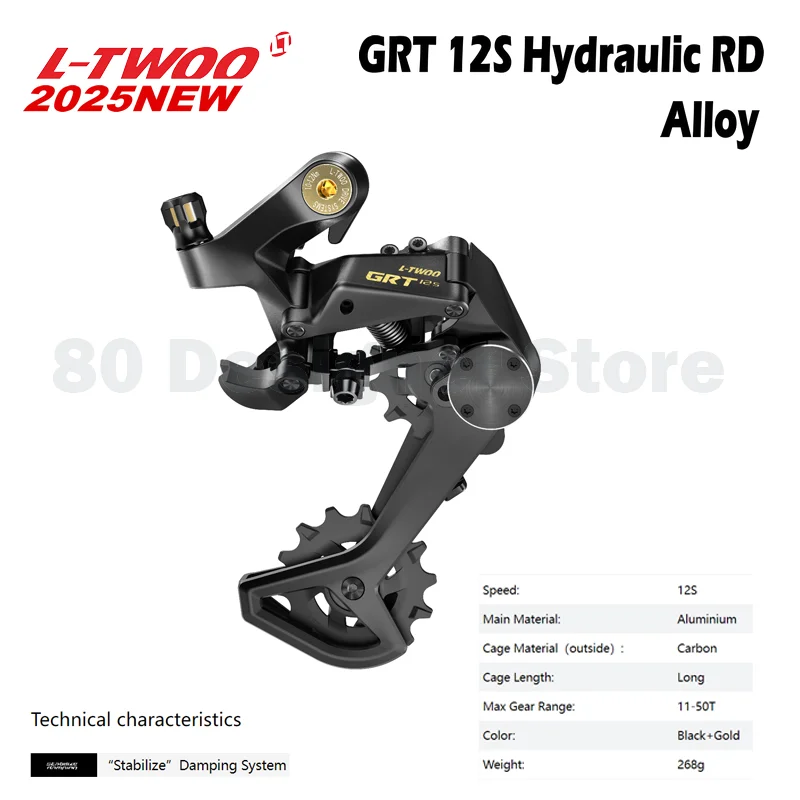 LTWOO hidráulico 12s GRT 1X12 velocidades bicicleta de grava GRT desviador trasero de fibra de carbono GRT 1x12S, desviador trasero de aleación GRT 12S