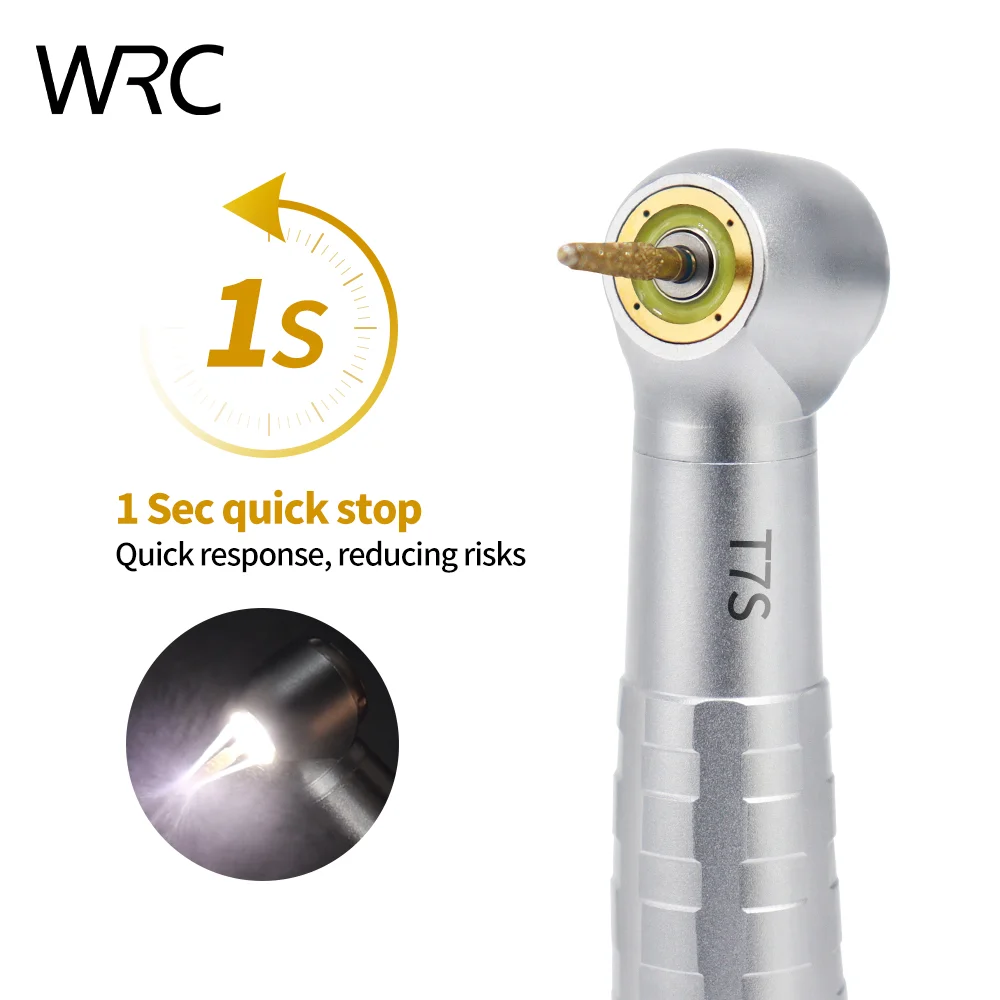 Pieza de mano dental de alta velocidad con luz LED sin sombras, retracción cero, 4 chorros de agua, 2/4 orificios, turbina de aire para clínica dental