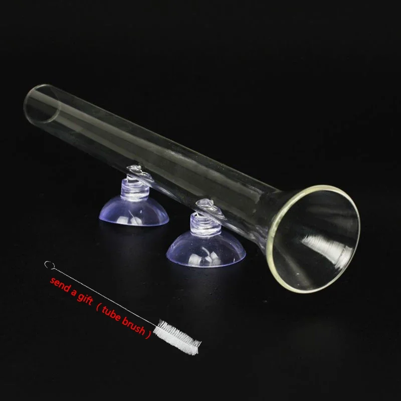 Alimentador de vidrio para acuario, plato de tubo transparente para pecera, camarones, Caracol, tazón alimentador de alimentos, accesorios de alimentación para acuario, alimentadores de camarones