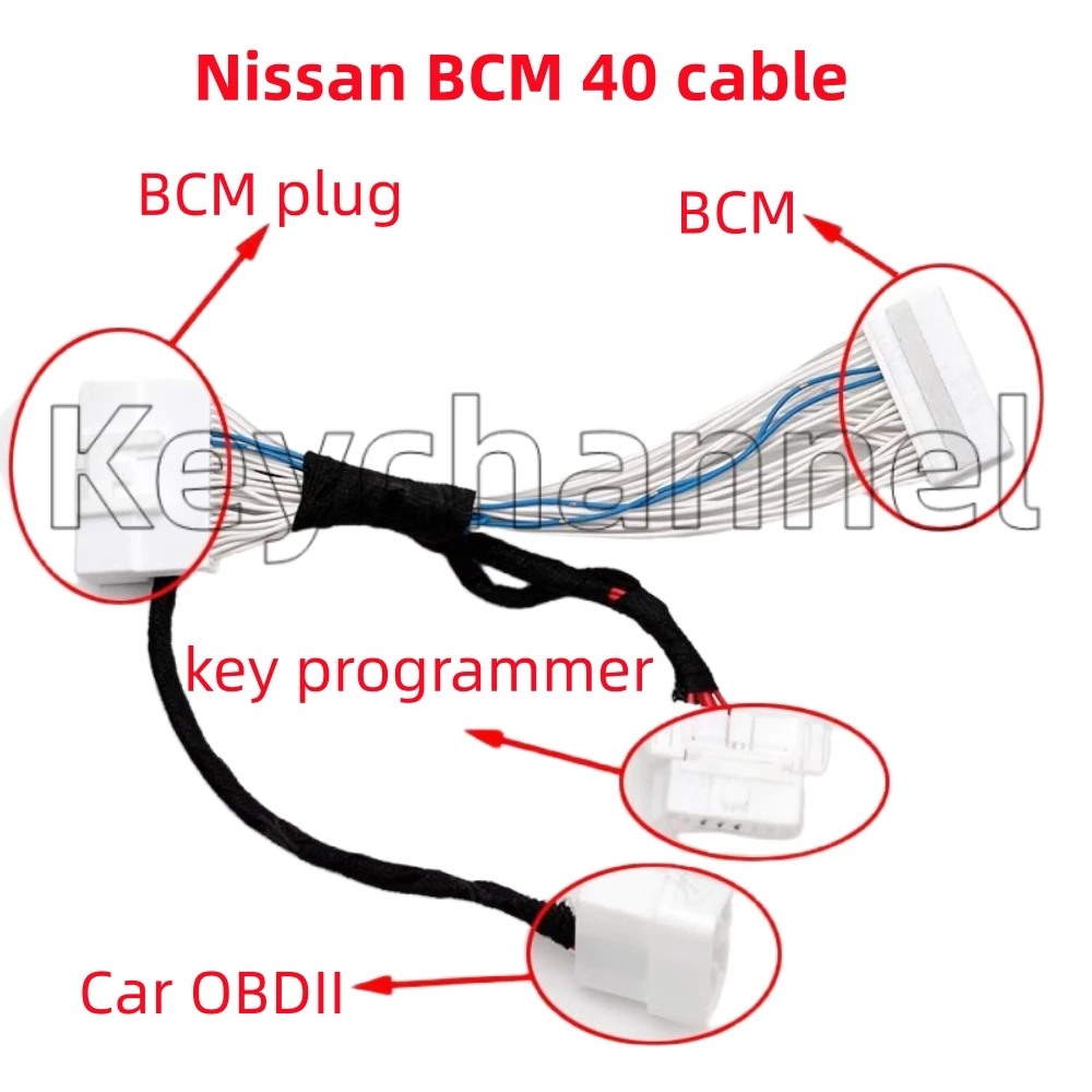 Cable BCM40 4A, Cable Inteligente sin Código PIN, Cable de Programación de Llaves para OBDSTAR K518 Key Tool Plus para Nissan Sylphy B18 Xtrail BCM