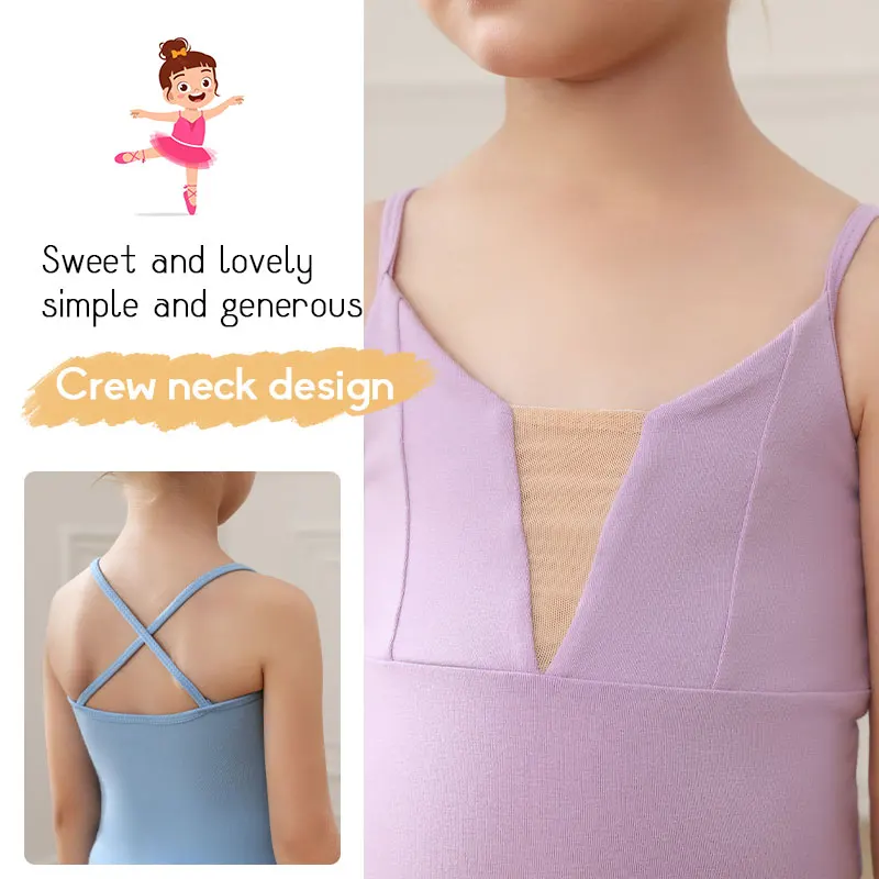 Leotardos de Ballet para niñas, monos de baile para niños, leotardo de gimnasia sin mangas, trajes de baile de Ballet para estudiantes, Ropa de baile