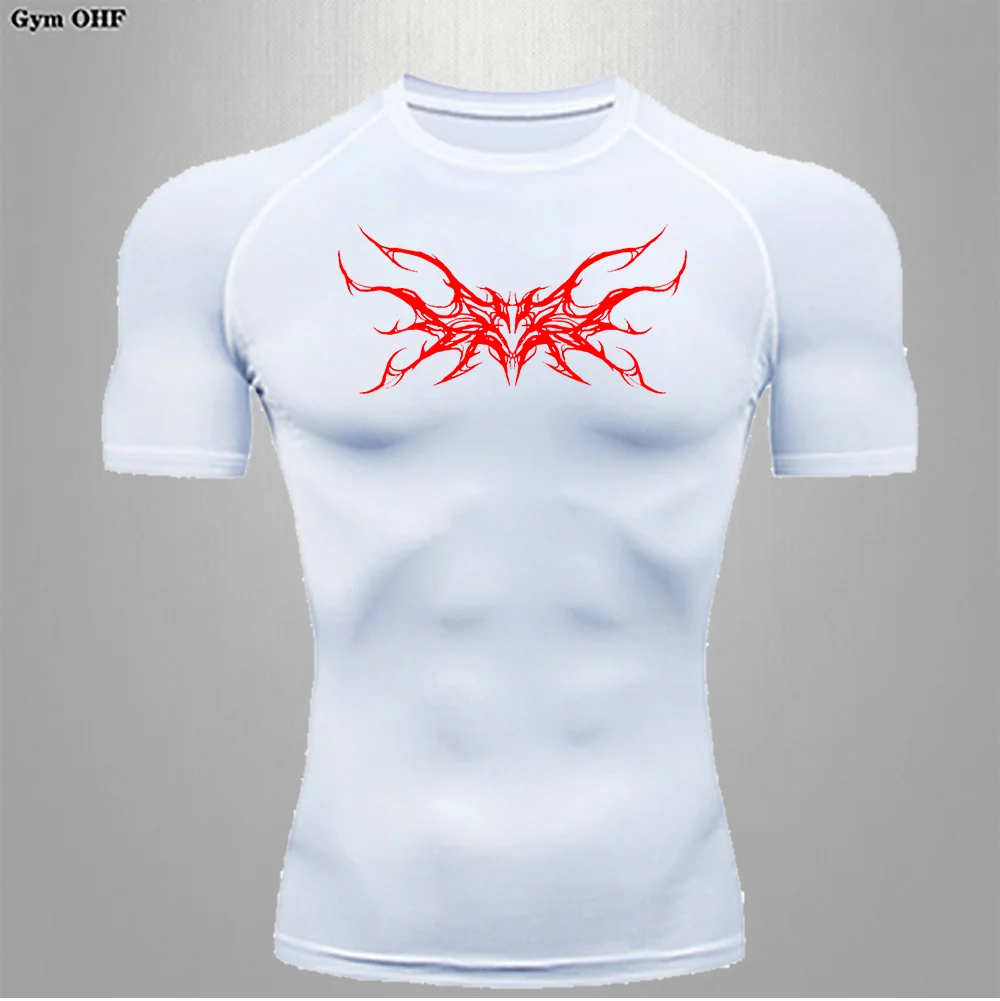 Camiseta de Compresión para Hombre, para Gimnasio, Fitness, Entrenamiento, Running, Secado Rápido, Deportiva, Verano, Moldeadora, Adelgazante, Cómoda