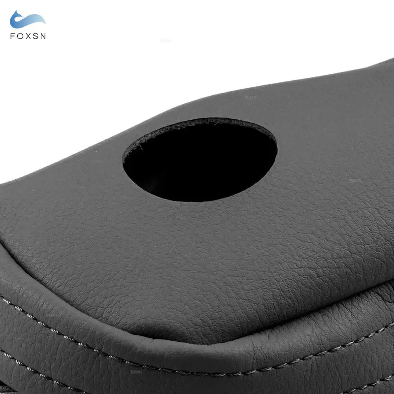 Funda de reposabrazos para asiento de coche, cubierta de cuero de microfibra negra para Honda CRV 2007 2008 2009, reposabrazos lateral derecho e izquierdo, embellecedor de manija