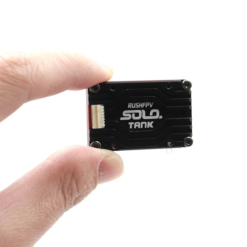 Transmisor de Video RUSH Solo Tank 5.8G VTX con Carcasa CNC, 1.6W de Alta Potencia, Micrófono Integrado y Estructura de Disipación de Calor para RC FPV