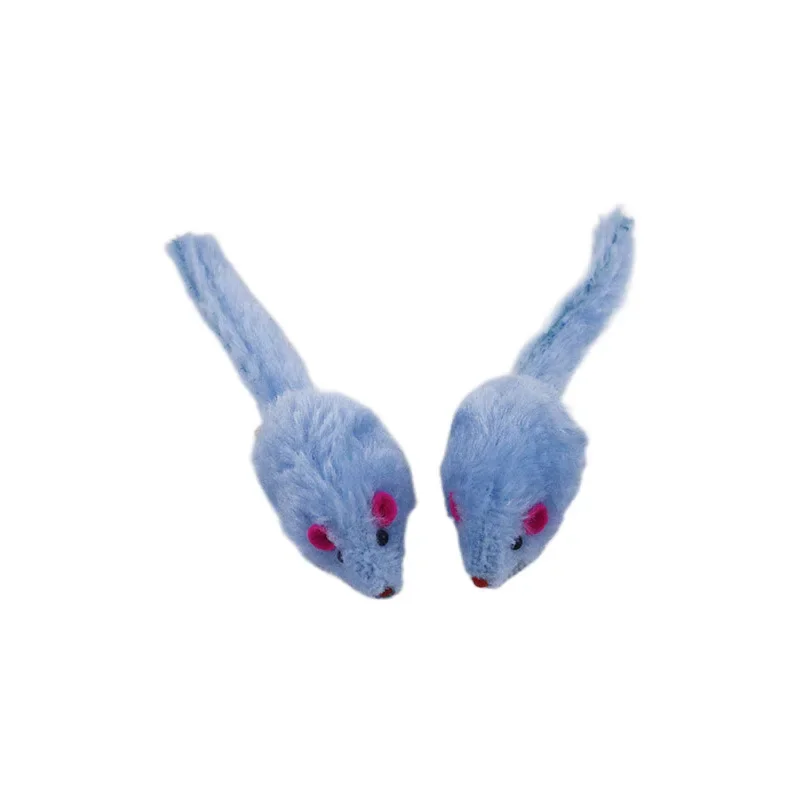 Juguete de peluche para gatos, ratones interactivos suaves y sólidos, juguetes divertidos para gatitos, suministros para juegos de entrenamiento y rascado, 5 uds.