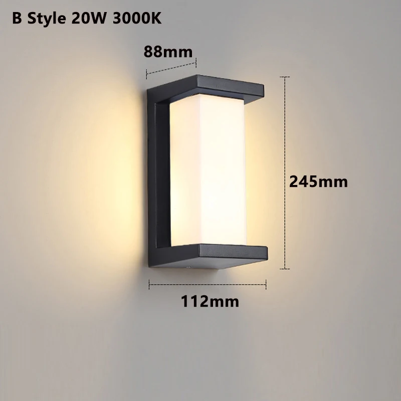 Luz Led de pared para exteriores, impermeable, IP65, Sensor de movimiento, iluminación Led para exteriores, luces para porche, balcón, jardín, lámpara de pared para exteriores