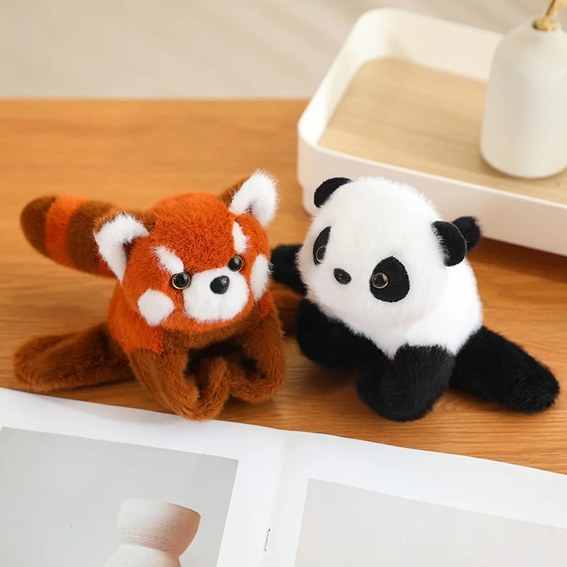 Animales de peluche creativos mapache zorro Husky gato mono Papa círculo juguete envuelto alrededor del brazo muñeca juguetes para niños regalo de cumpleaños