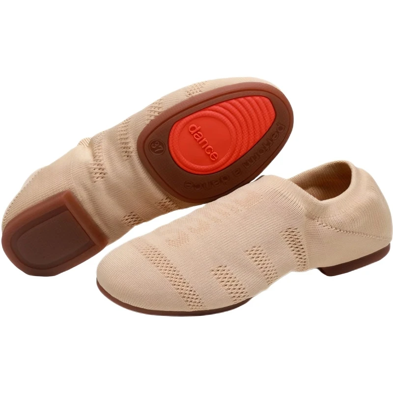 CLYFAN, zapatos de baile latino de Jazz para mujer, zapatillas de salón para mujer, Yoga, Ballet, malla voladora transpirable, práctica plana, zapatillas modernas para niñas y niños