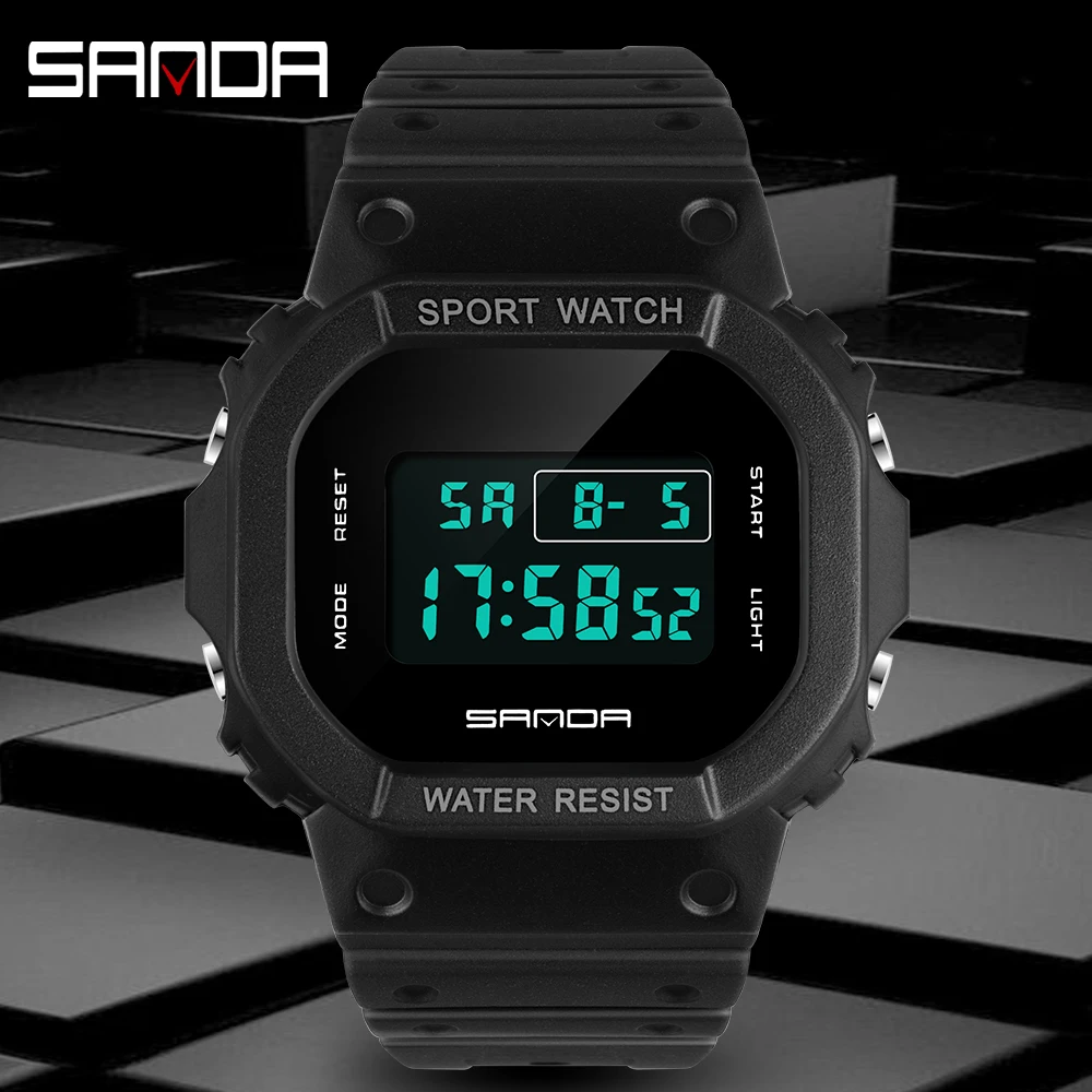 Reloj Digital SANDA estilo G para hombre, reloj deportivo resistente al agua para hombre, reloj electrónico para niño y niña, reloj Masculino Relógio Mulhe