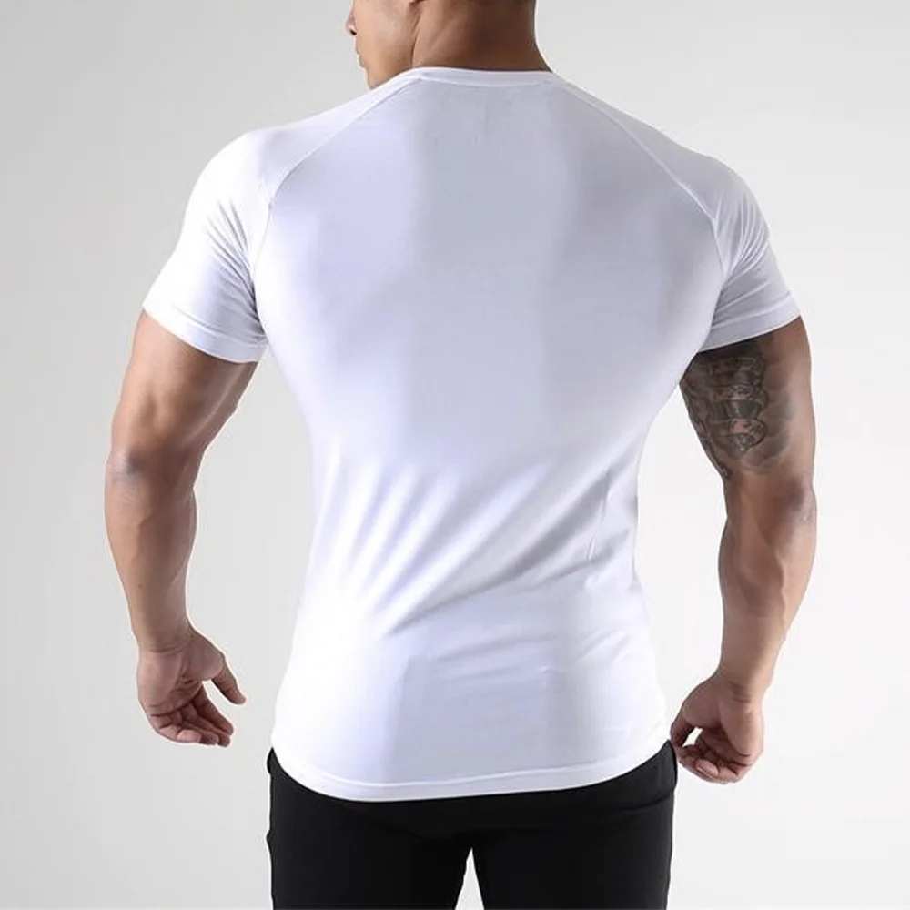 Camiseta deportiva de compresión para hombre, camiseta de manga corta para entrenamiento y Fitness, camisetas deportivas para correr de secado rápido, 2 uds.