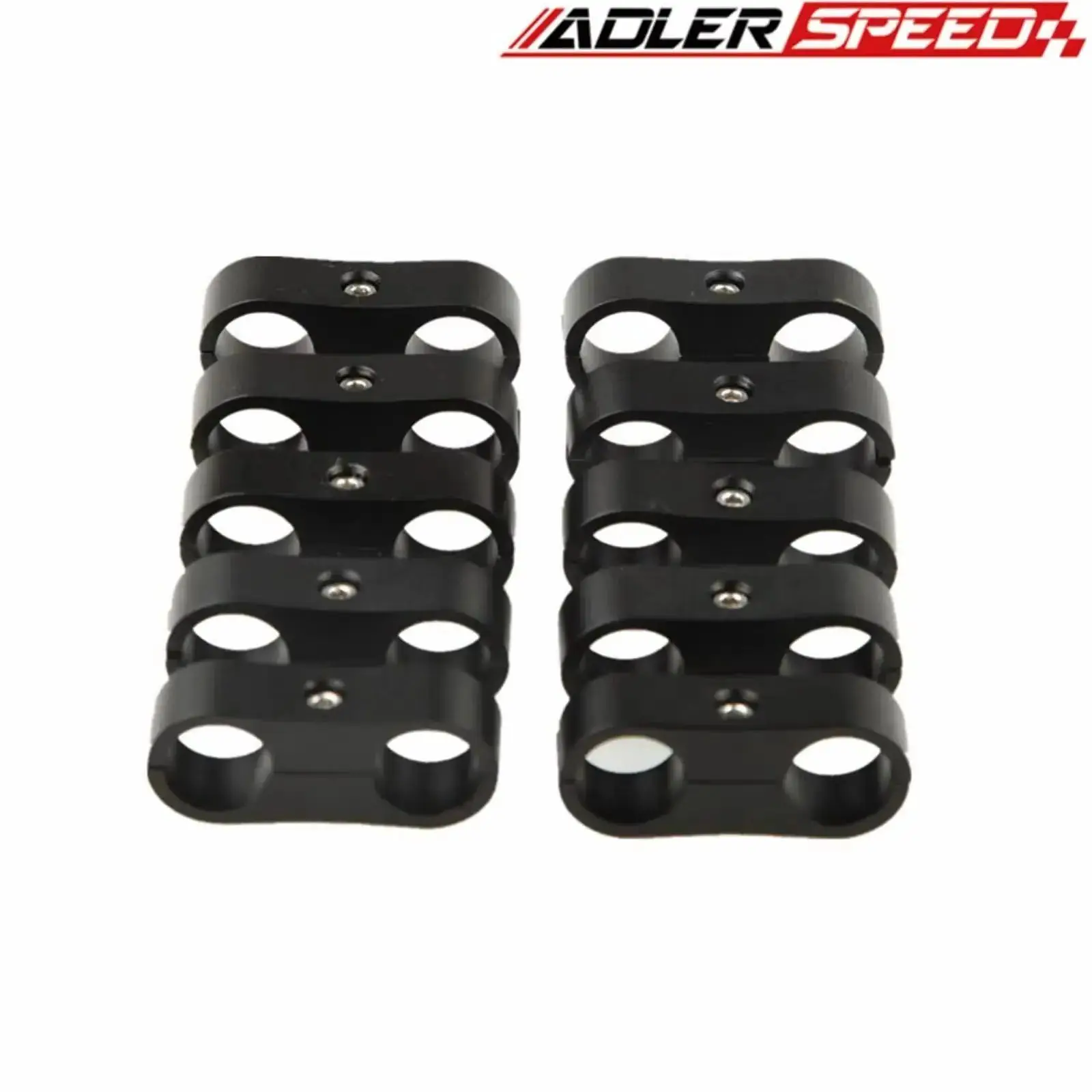 10 Uds Universal 3AN 6AN 8AN 10AN 12AN 14AN Billet aceite combustible manguera de agua tubo seprator abrazadera divisoria Kit separador de línea de aluminio