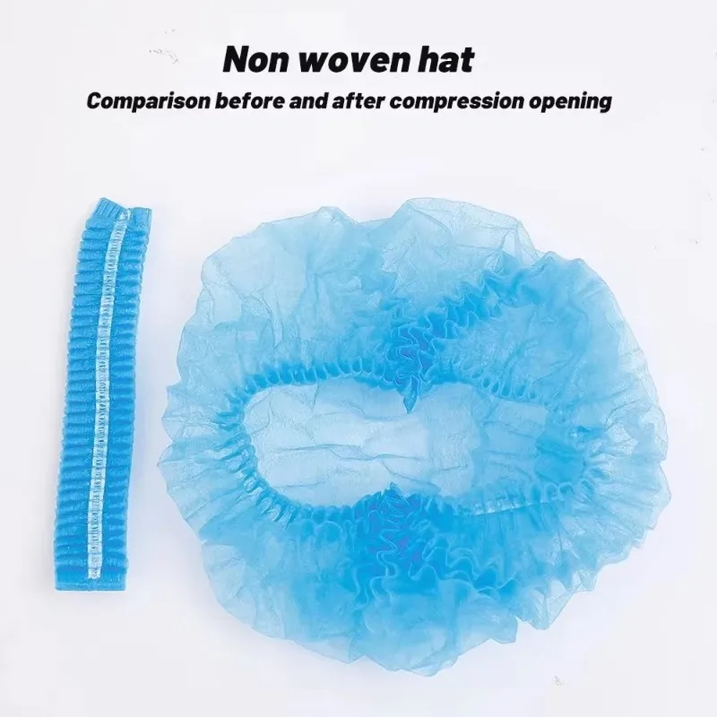 10 Gorros Desechables para el Cabello, Antipolvo, Tipo Bouffant, para Cocina, Belleza, Ducha, Baño, Transpirables y a Prueba de Polvo