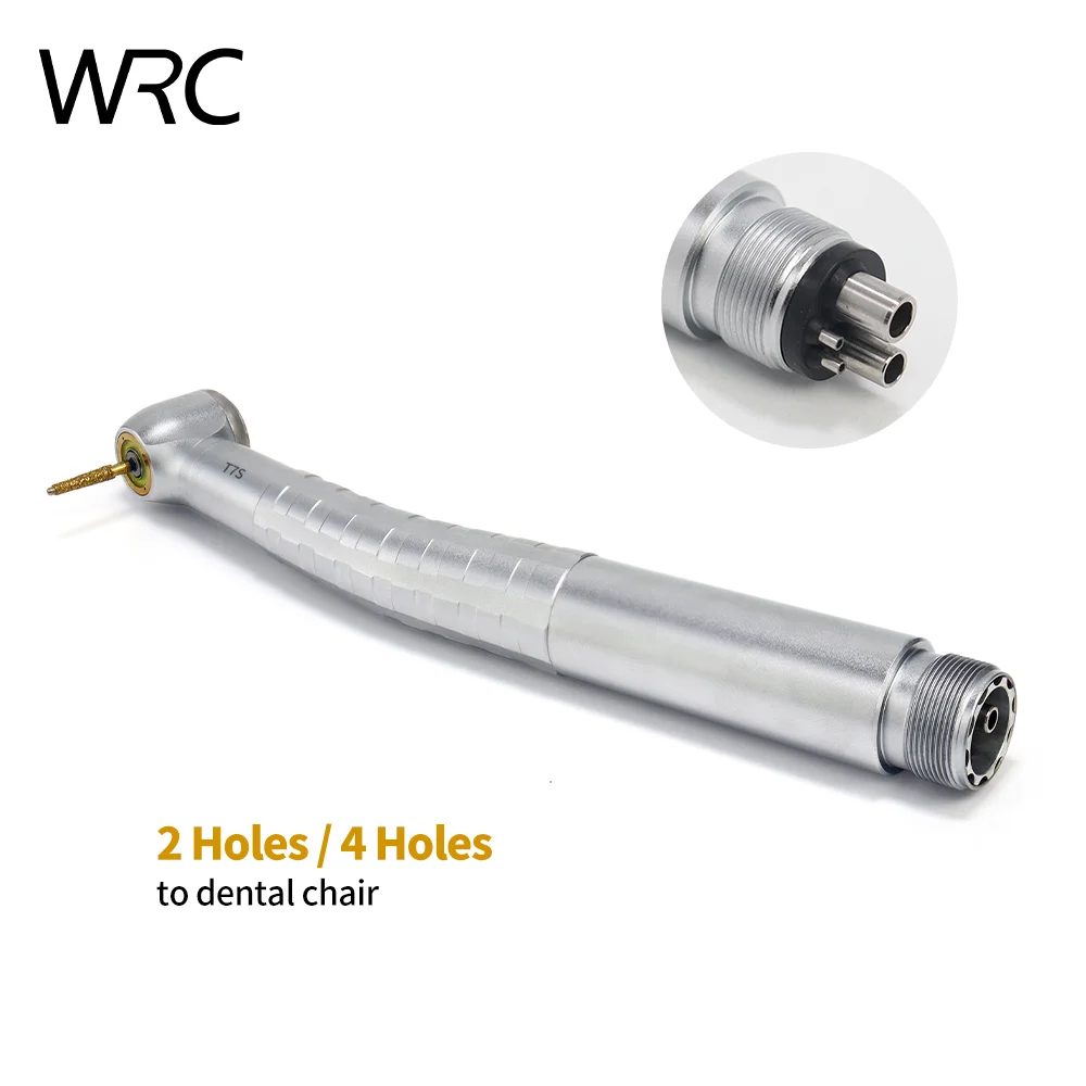 Pieza de mano dental de alta velocidad con luz LED sin sombras, retracción cero, 4 chorros de agua, 2/4 orificios, turbina de aire para clínica dental