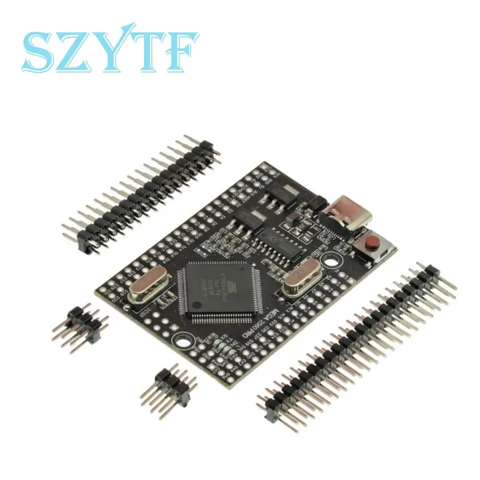 Mega2560 Mega 2560 PRO MINI 5V (integrado) CH340G ATmega2560-16AU MICRO TYPE-C con cabezales macho Compatible con Arduino Mega