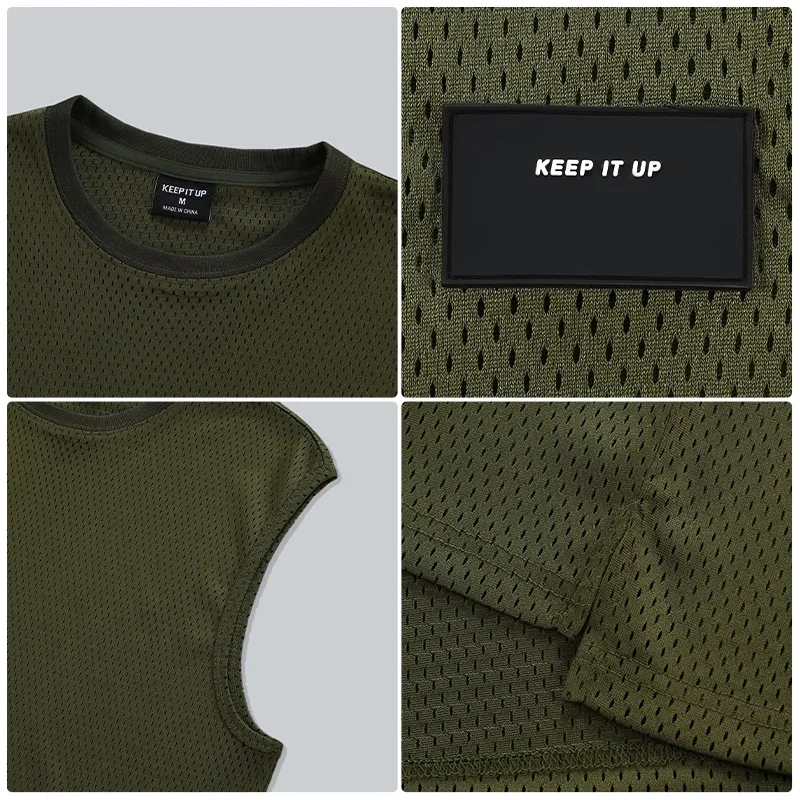Chaleco deportivo informal suelto para hombre, camiseta sin mangas transpirable de malla para baloncesto y Fitness, camiseta inferior para correr, camiseta sin mangas para maratón