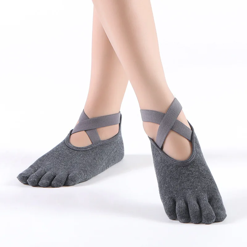 Calcetines antideslizantes de cinco dedos para Pilates para mujer, calcetines transpirables para Fitness, calcetines de Yoga para entrenamiento de gimnasio, calcetines deportivos de baile de Ballet