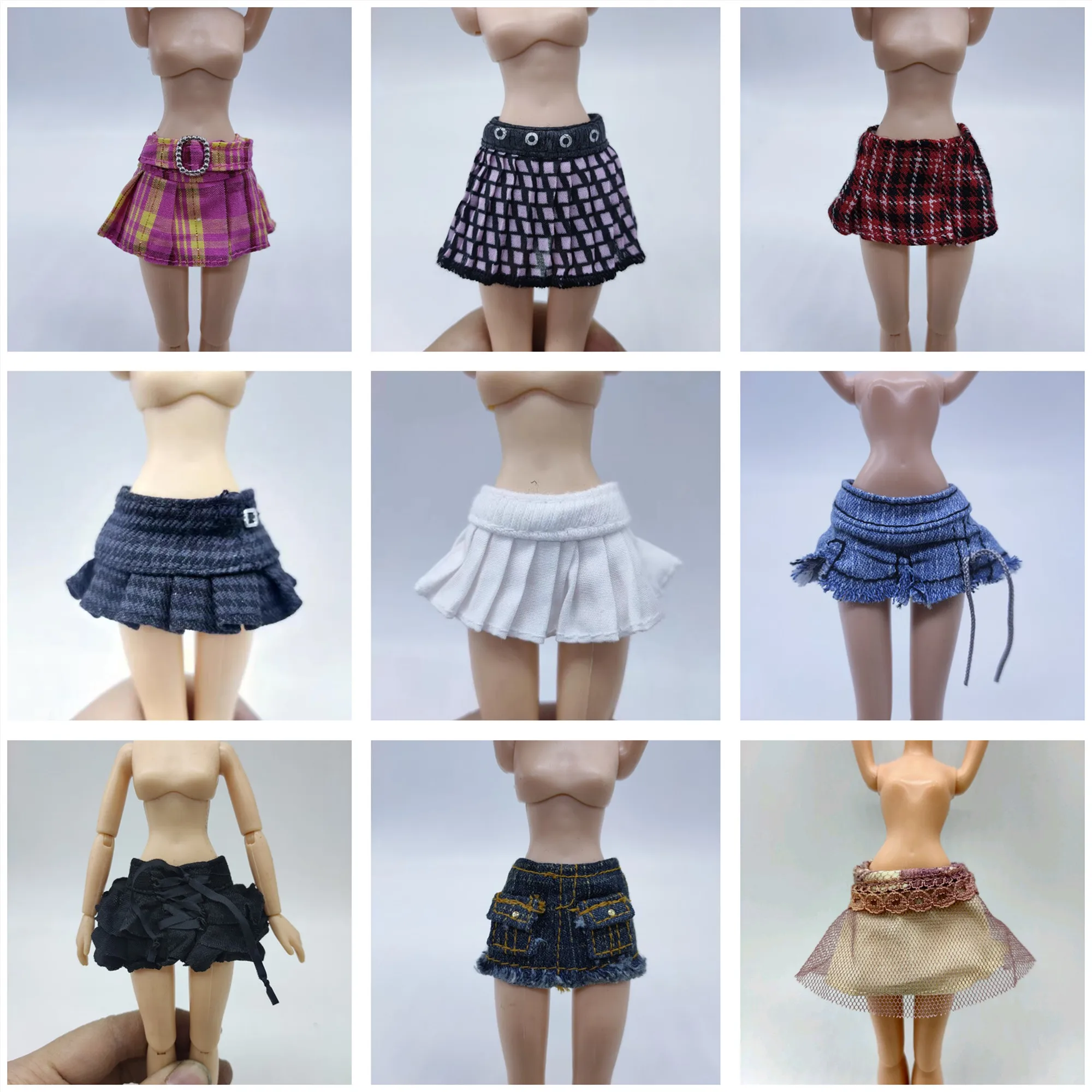 Una variedad de faldas de ropa para muñeca Bratz 1/6, muñeca Monsterse High, muñeca de 30cm, muñeca fresca de moda, muñeca de escuela secundaria