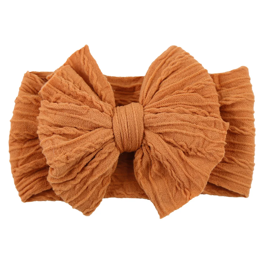 20 unids/lote, lazo de Cable sólido, turbante para bebé, diadema para niños, capas de nailon, diademas elásticas, accesorios de bandas para el cabello para recién nacido, niño y niña
